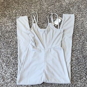 Grey Unitard Jumpsuit
